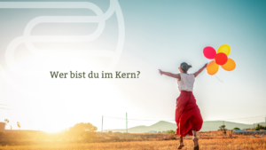 Frau mit Ballons